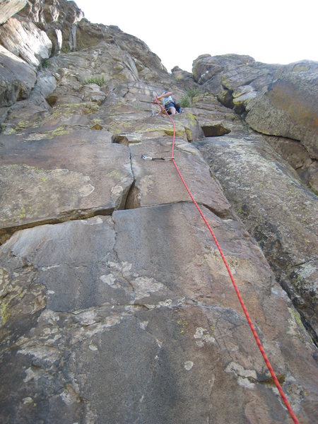 Looking up the first two bolts to the first set of anchors.