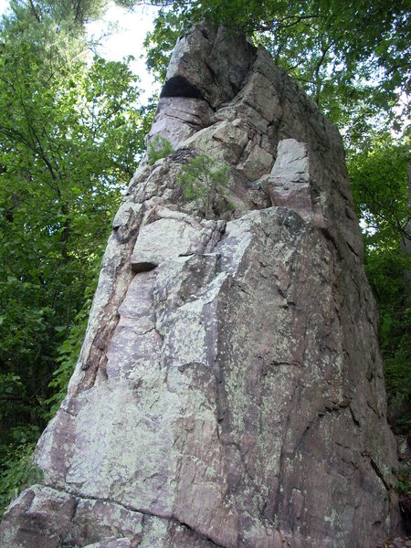 "Tree Tower" 5.7 starts at the lowest point of the tower.