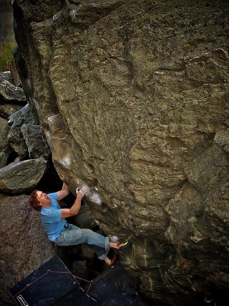 Luke Childers dispatching with "Smoke On The Water." While making the on-sight Luke almost went for a swim!!! Cool line!