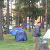 The pines campground, you'll notice that it is on a slope so you always wake up crowding one side or end of your tent, your preference.