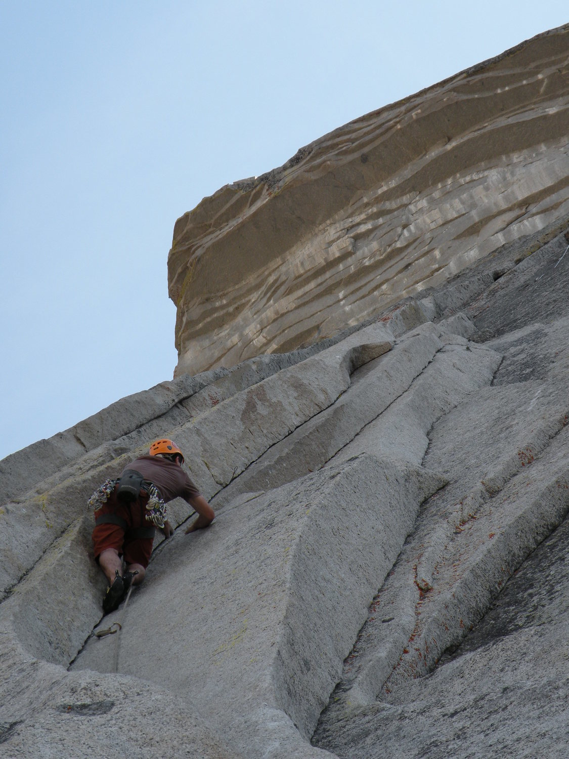 Climbing the first Zig Zag pitch photo by Scott