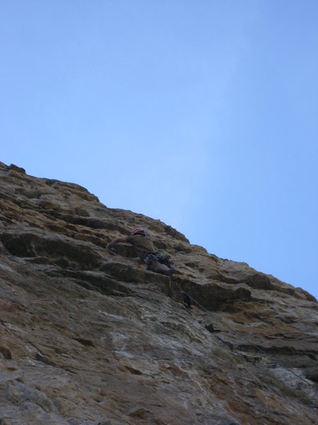 Chris heading into the first roof gnar!