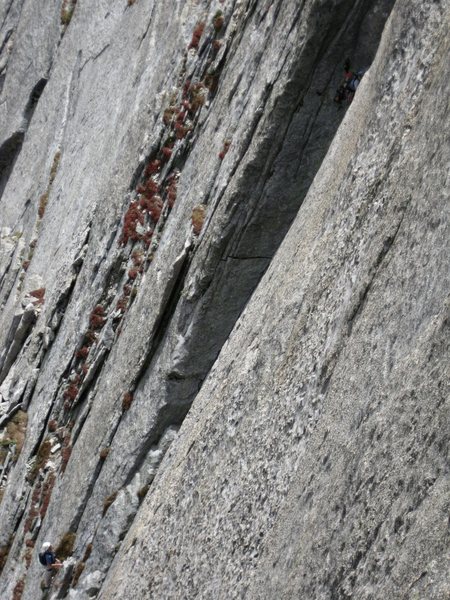 Climbers on the 4th pitch.