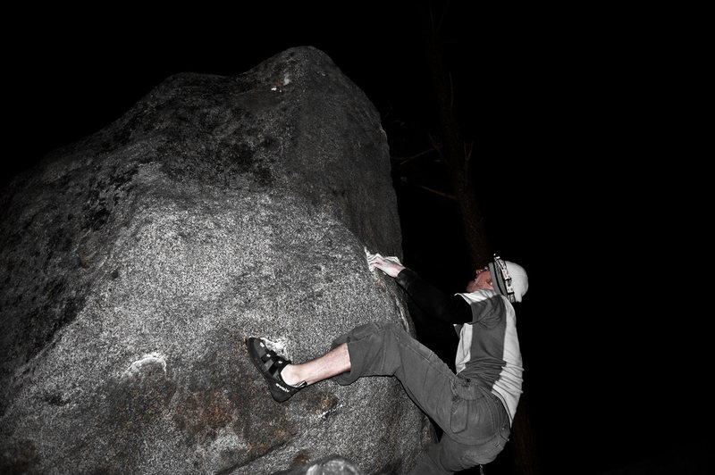 Setting up for the crux