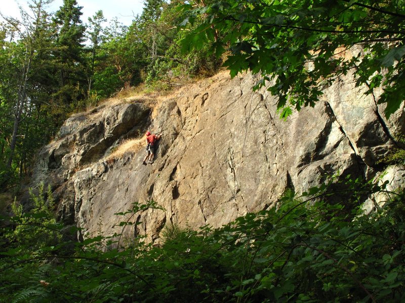 A climber on New Millennium Wall.