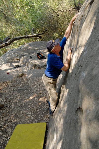 Climbing in Slab Boulder, Central Coast