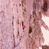 Mike Lowe on the Casual Route traverse, lower pitches