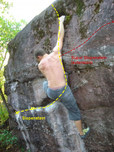 Finishing up Slopenstein. The big hold before the topout.