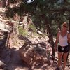 Catching some shade on the way up Sanitas. 