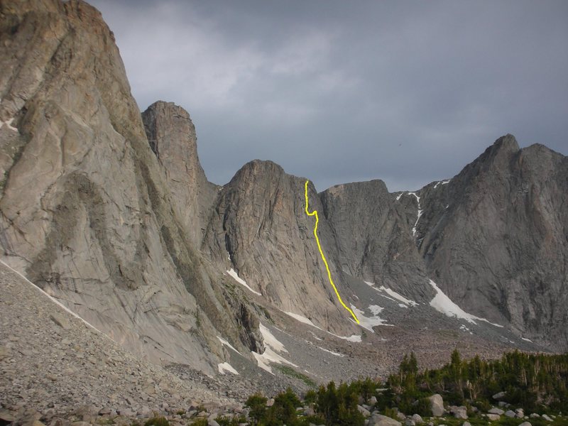 Son Of Raid marked with the obvious M Buttress to the left and Raid on the right.