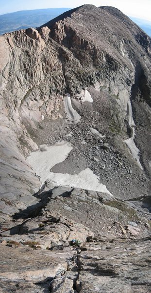 Looking down the initial 5.9 pitch.