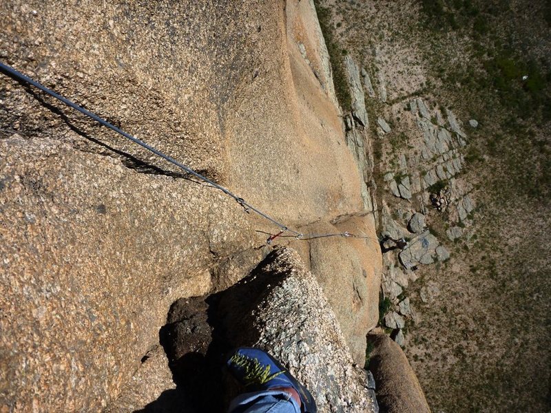 Looking down the route.