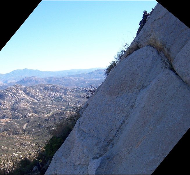 FA with a 10 pound weight around my neck and a patient belayer.