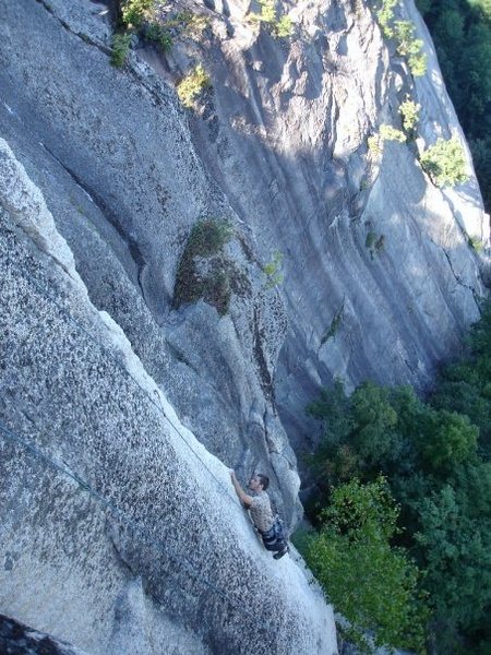 FPA is best described as side pulling on the arete while smear/ liebacking on slightly less then vertical granite with intermittent crimps and pinches= awesomeness