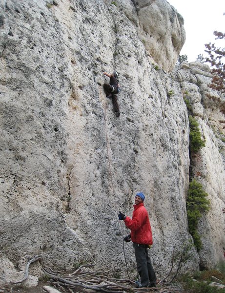 Even big-time celebrity rock jocks have to belay every now and then.