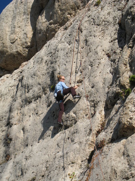 The excellent pocketed headwall.