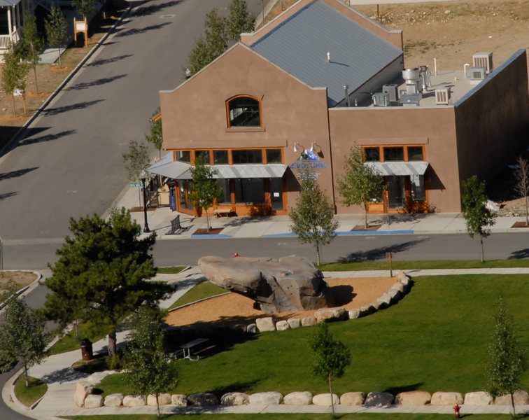 The Park Boulder located in the South Main Town Square across from Eddyline Restaurant and Brewery