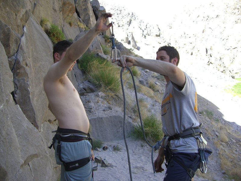 The muffintops going over their climbing strategy.
