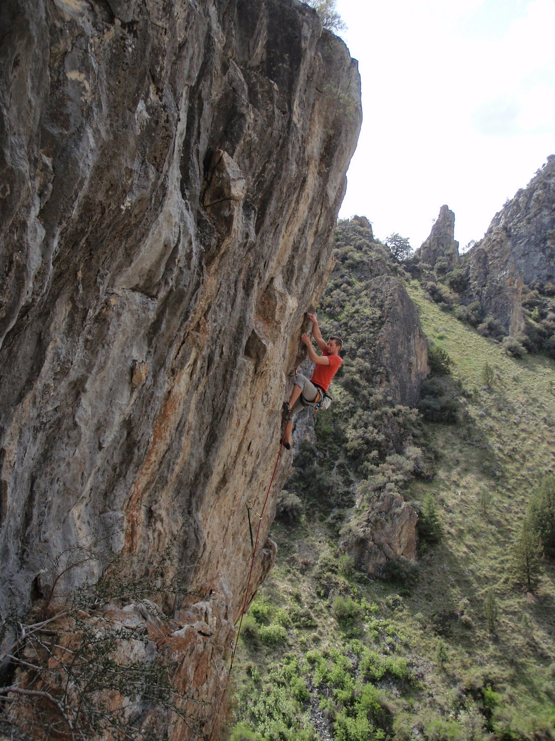 Beautiful limestone climbing on Mother's Day Wall