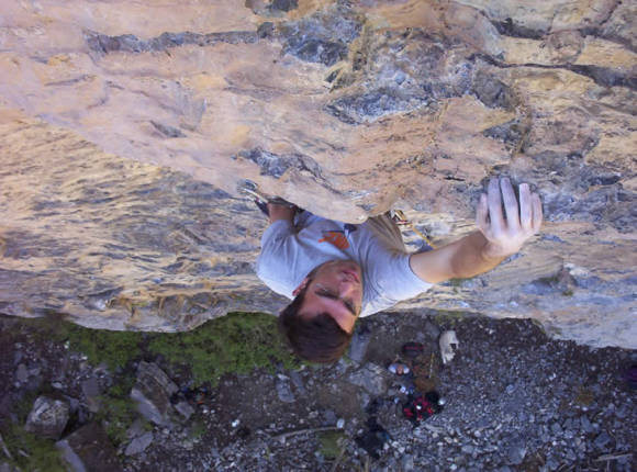 1057 at Yellow Pine Cliff, Mt. Charleston. THE 5.10 classic on the mountain.