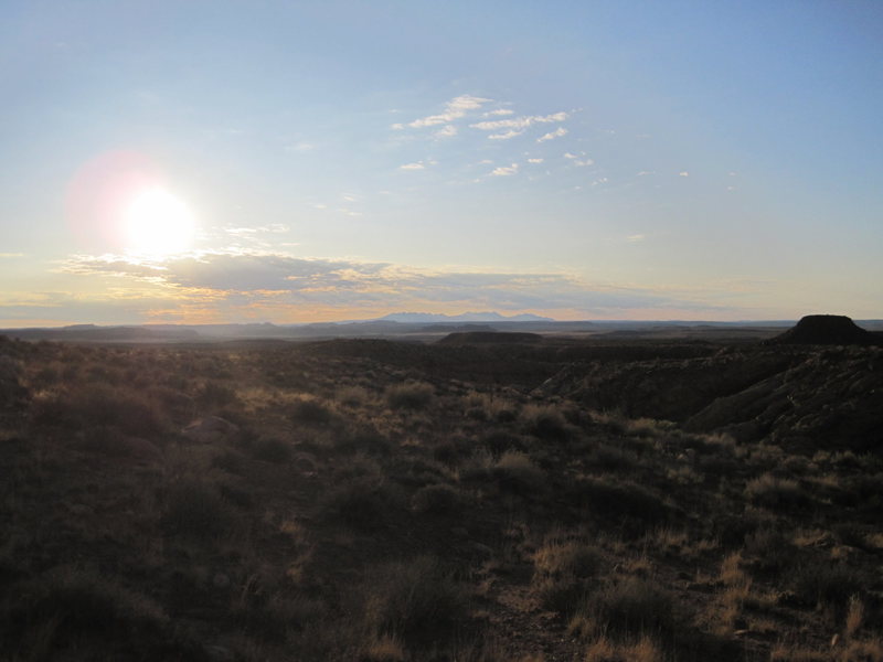 Dawn of 18th Sept over the La Sal Mts.