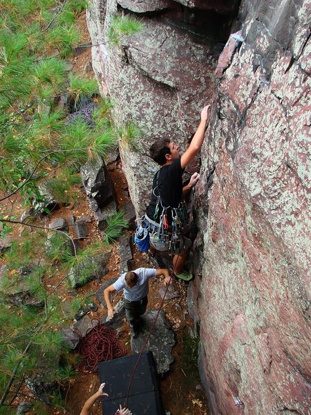 Isaac Therneau in the crux of Vivisection. Sept 09.