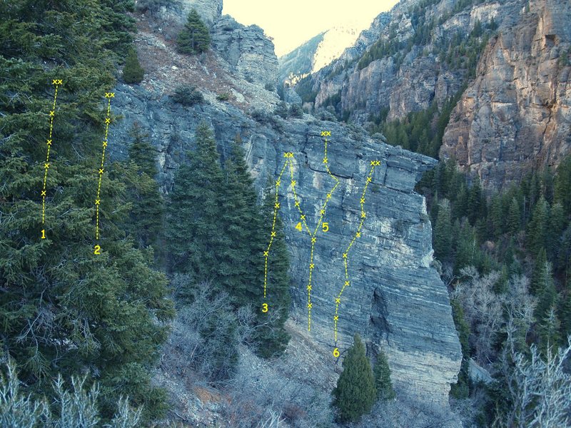 Rock Climbing in Juniper Wall, American Fork Canyon