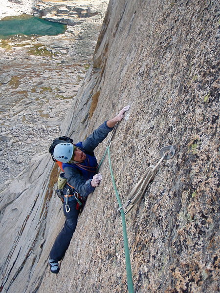 Seth Finkelstein climbing some sweet stone on Spear Me the Details.
