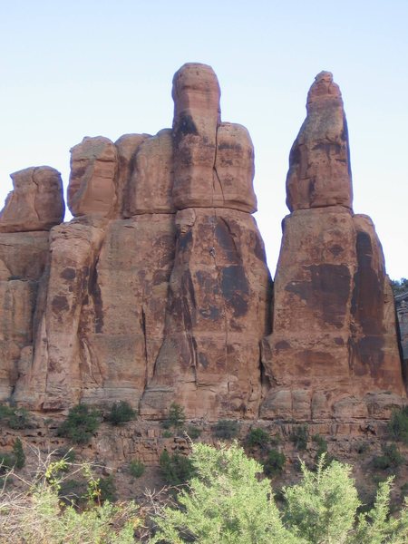 Brad Winters on East Tower, Fluttering Butterflies.<br>
<br>
Photo courtesy of Scotty Mann.