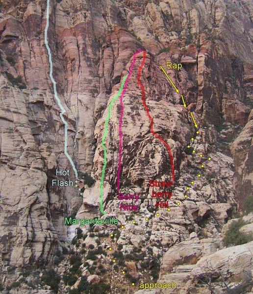 Overview photo of the eastern part of the Strawberry Hill buttress.