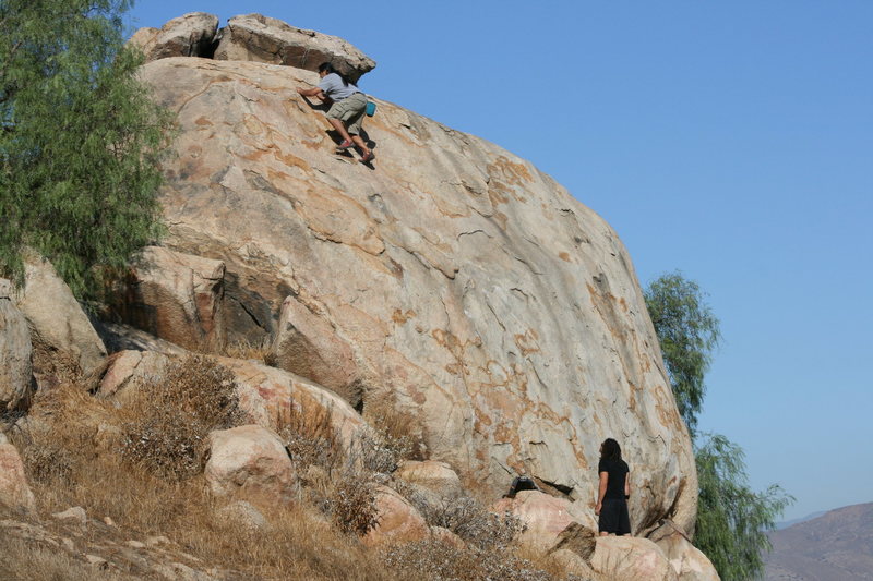 Al on Joe Browns Helmet. His first time on this climb. Nice on sight for him.