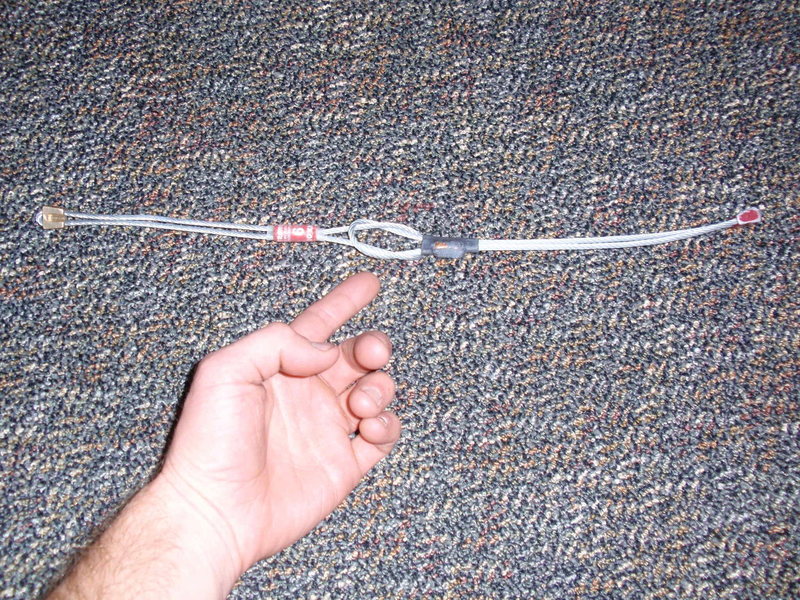 Use a set-up like this to reach the constriction at the base of the crack if you want to protect the moves after the last bolt.