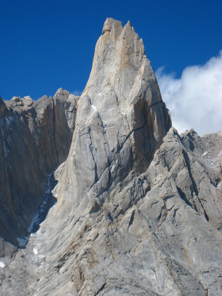 The West Face of St. Exupery. Last Gringos climbs near the right skyline.