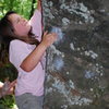 Kianna on another of her new problems working the arete.