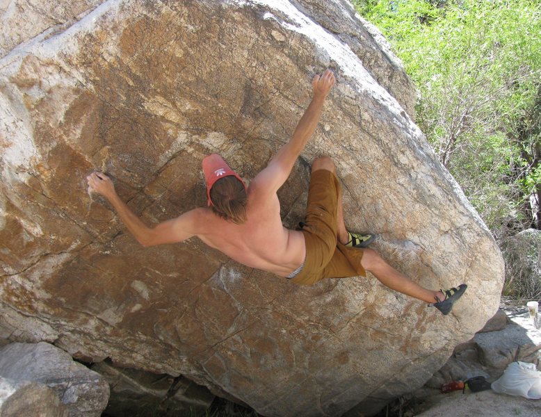 Hammer of Hate, a fantastic hard problem with a variety of cool moves.