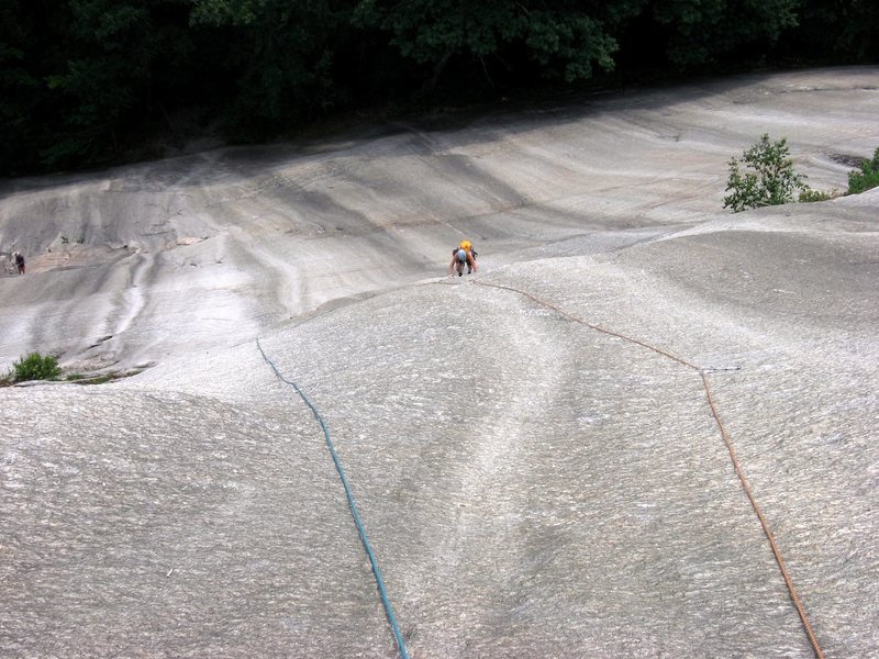 Diane starting up the "Sliding Board"