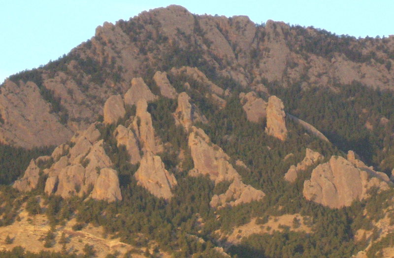 Dinosaur Mountain with Dinosaur Rock in the lower left hand forefront.