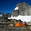 Applebee Dome campsite under the East face of Snowpatch Spire