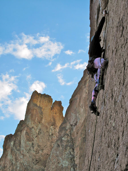 Just below the crux of Ring of Fire