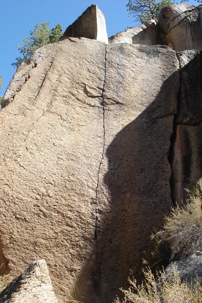 Block and Tackle 5.12a - thin fingers up the face.