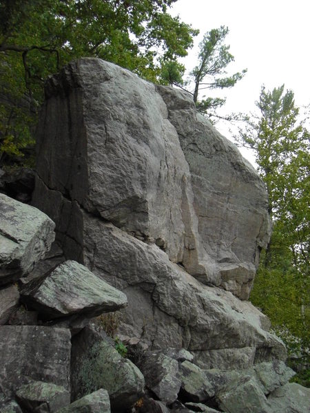 View from below the boulder.
