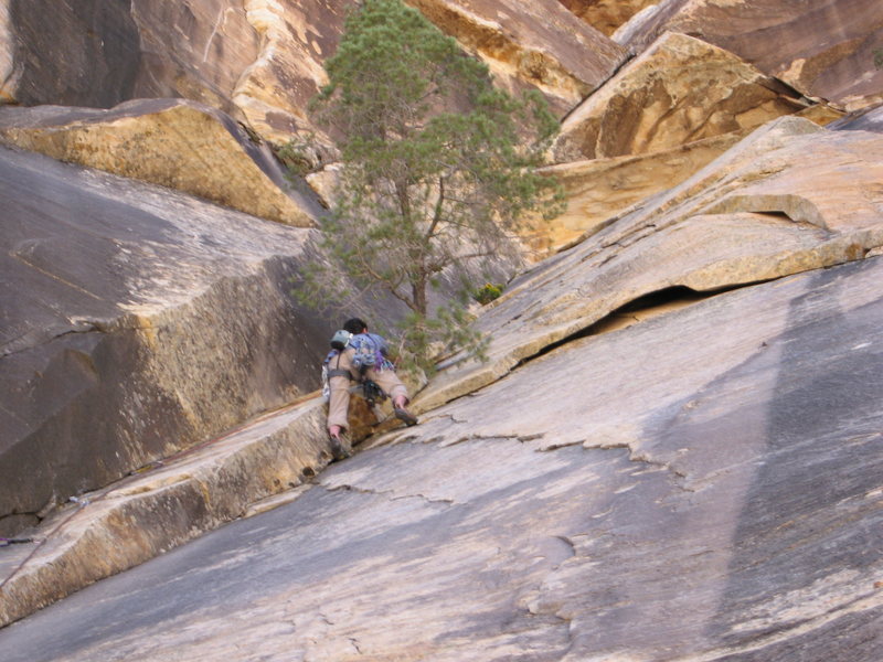 Went up with Jen today (10-17-2009) and led the route for the second time in the last 20 years. Great route!