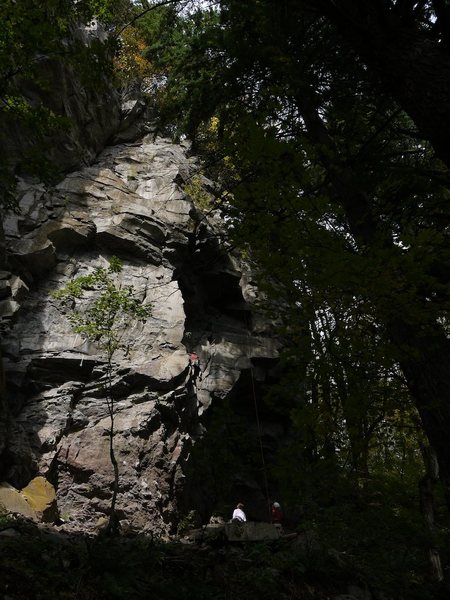 Anna halfway up Step Child (TR).