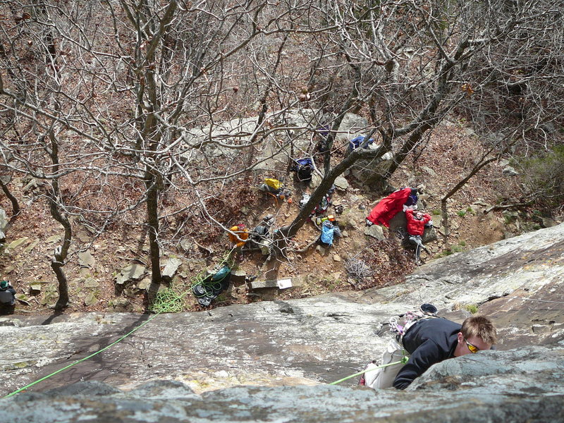 A day at the crag (Mt. Magazine). Pictures are always so much better from above!