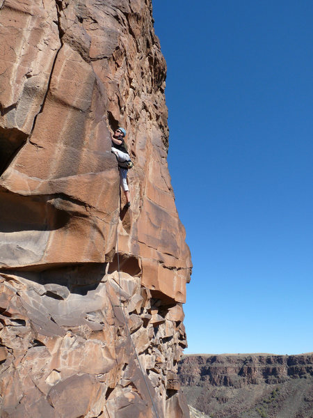 On the (side of the) mesa. Lee goes for it.