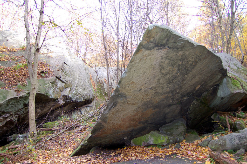 The classic arete boulder problem at the base of the Main Wall at ...