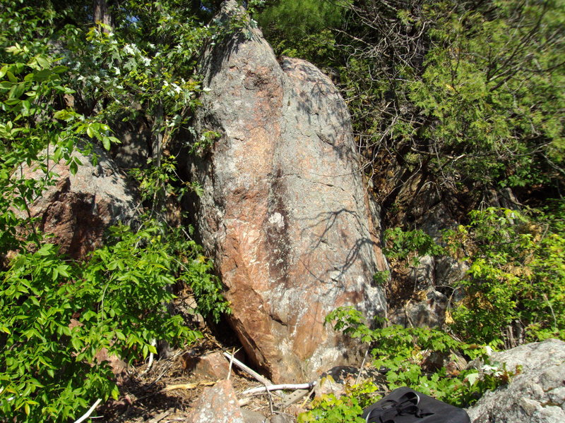 this is just one of the boulders the side facing is an open project