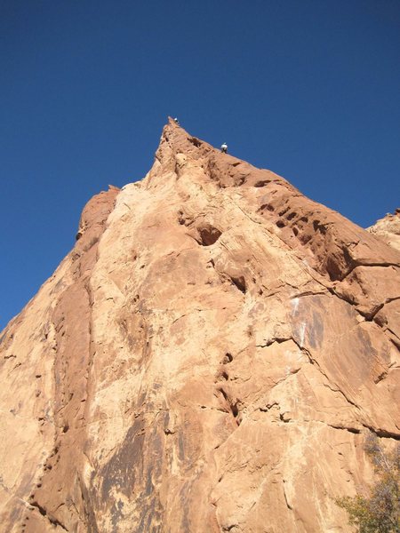 P.Ross and P.Moe on FA The Hollow Men 5.9. Three Fingers Canyon