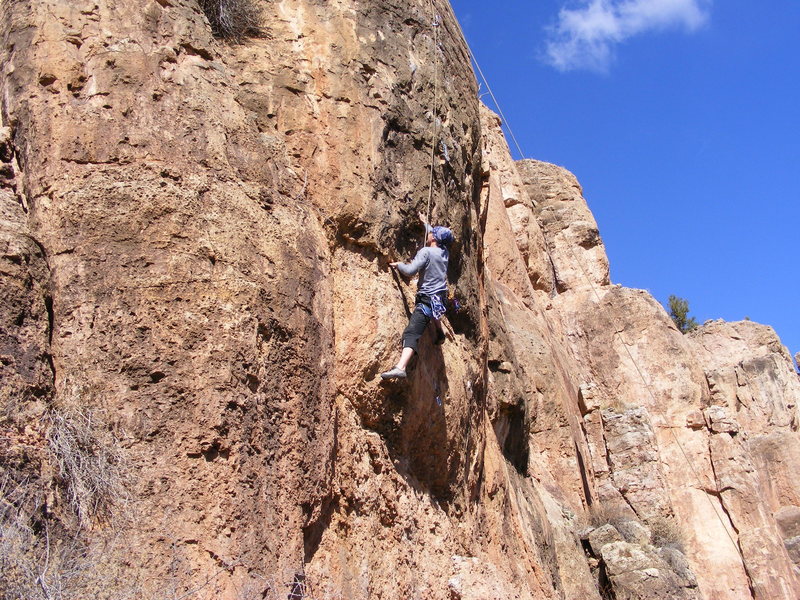 J putting in work sussing out the holds.