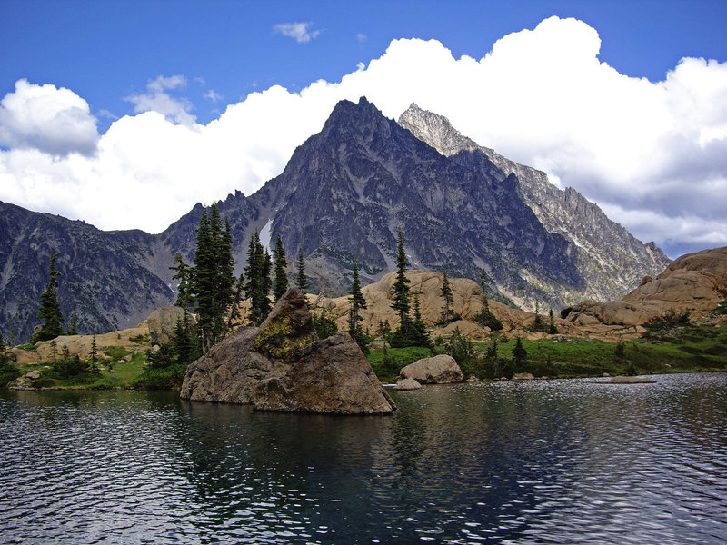 The West Face Wall (Gorillas in the Mist) is visible on the left in this photo.